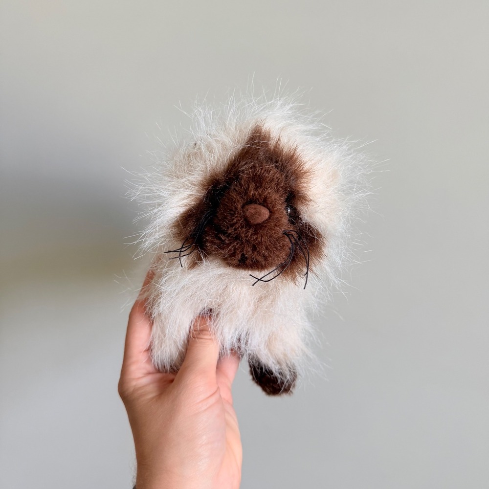 Ganz Webkinz Himalayan Cat Plush Stuffed Animal Cream Brown Siamese Kitty W Logo - Picture 2 of 4